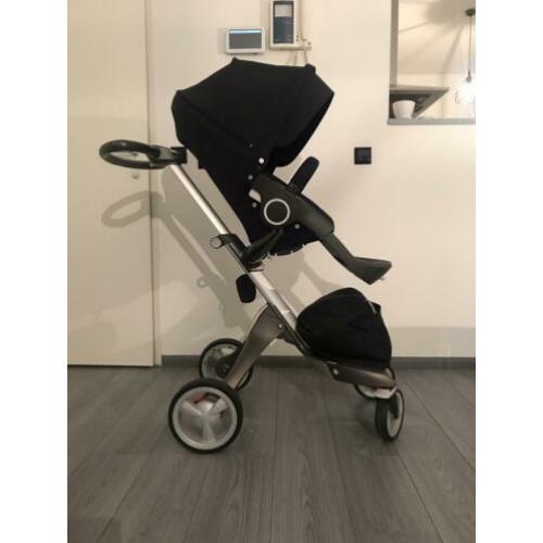 Stokke xplory kinderwagen black complete set!