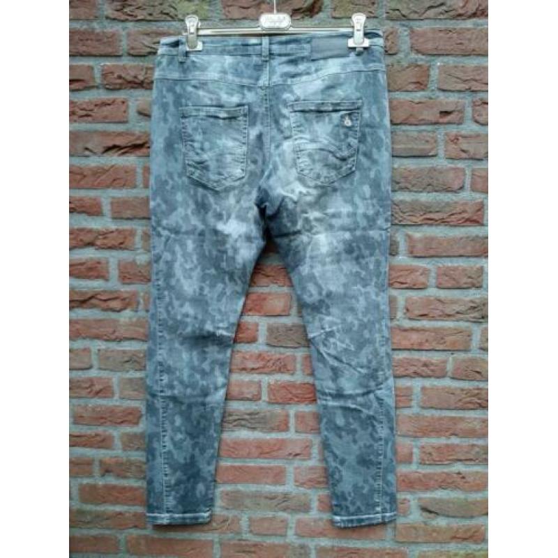 SUMMUM nieuwe stretch jeans/broek army print supervet! 38