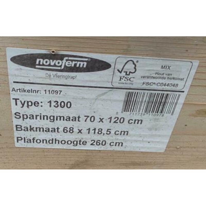 Novoferm vlizotrap vlieringtrap bank hout type 1300