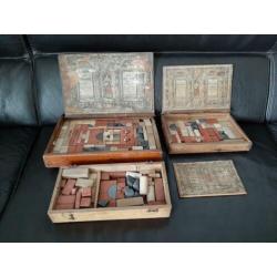 3x Anker Steenbouwdoos F.Ad.Richter&Cie uit het jaar ca.1900