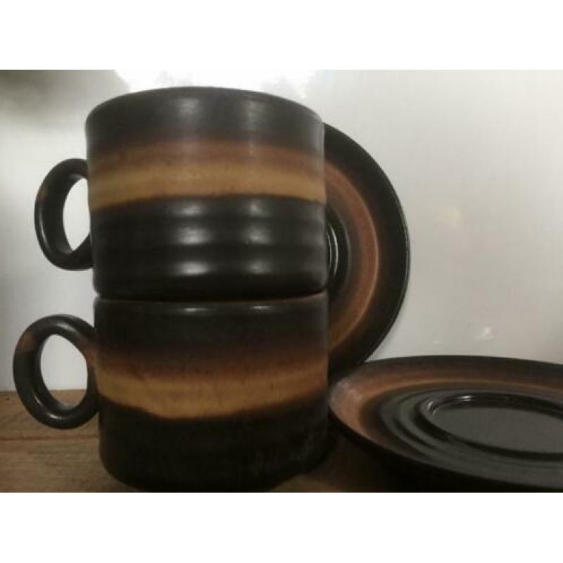 Set van 2 prachtige vintage kop en schotel koffiekopjes