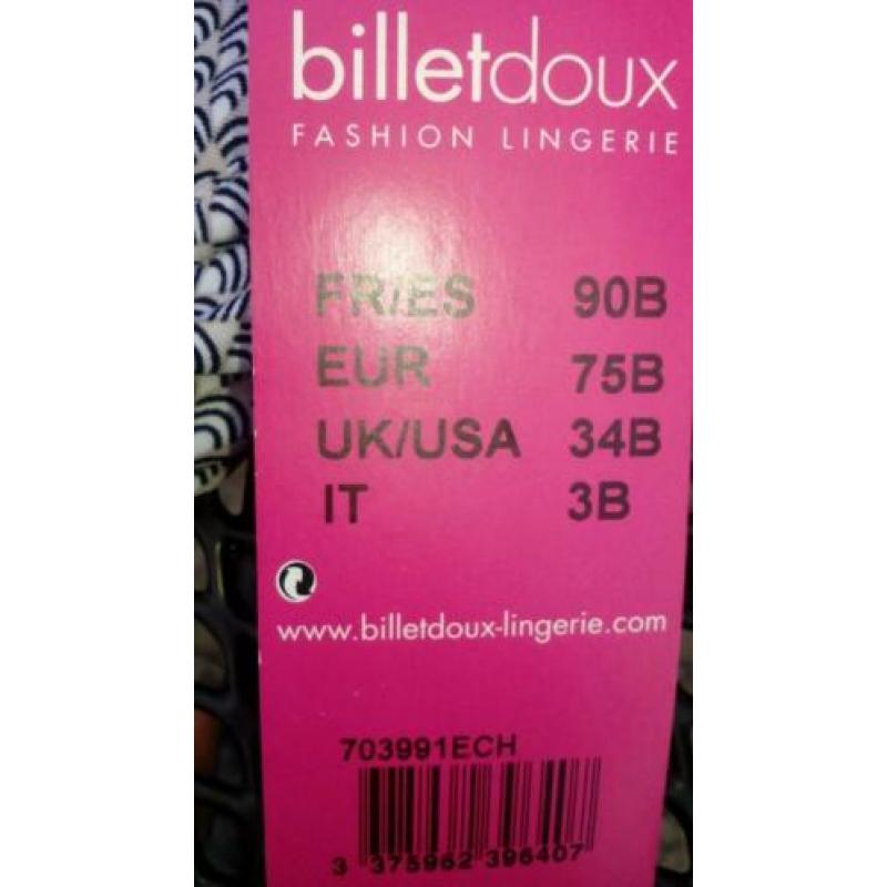 Billetdoux bh tjes 75B. Nieuw