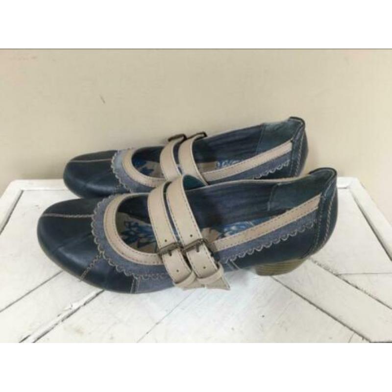 Trend One blauw schoentje met riempje maat 37 Nieuw