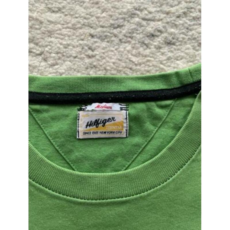 Heren T-shirt Tommy Hilfiger groen maat M