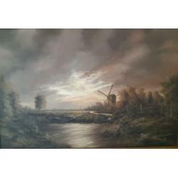 Willem Kroon - Groot (111-81 cm) Olieverf op doek