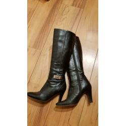 Karen Millen leren laarzen hoge hak 36