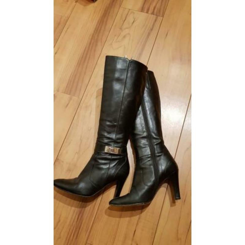 Karen Millen leren laarzen hoge hak 36
