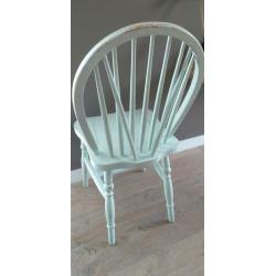 Stoel hout mintgroen