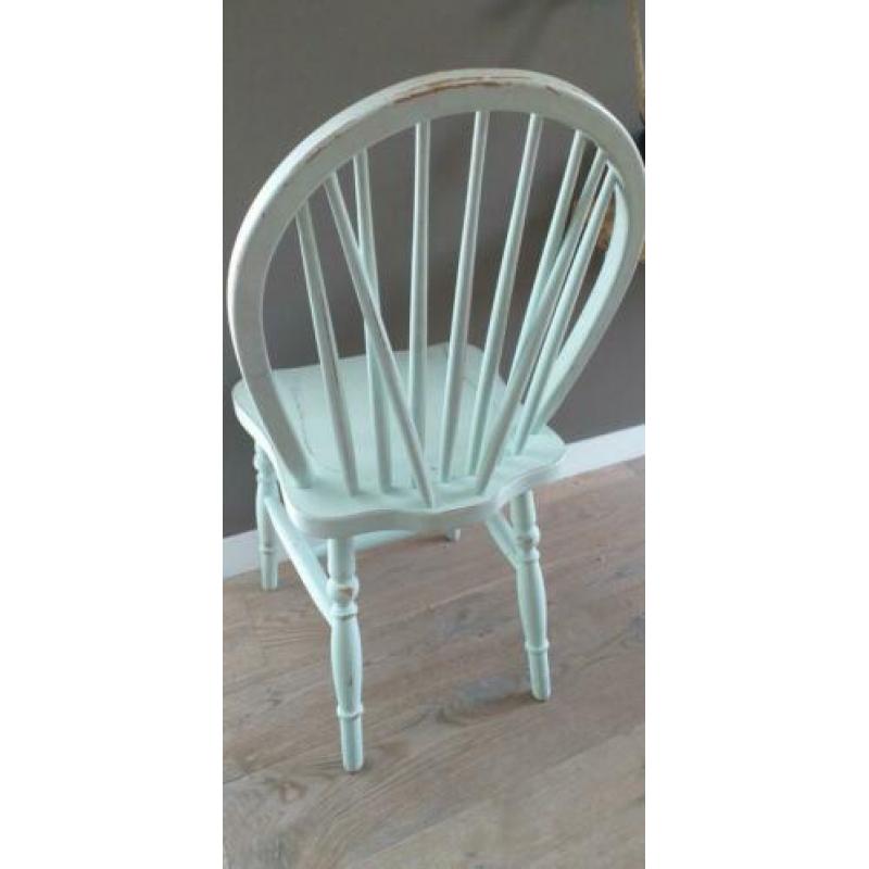 Stoel hout mintgroen