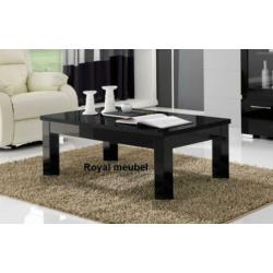 Salontafel Forever hoogglans zwart wit.MDF Blok poten SALE!