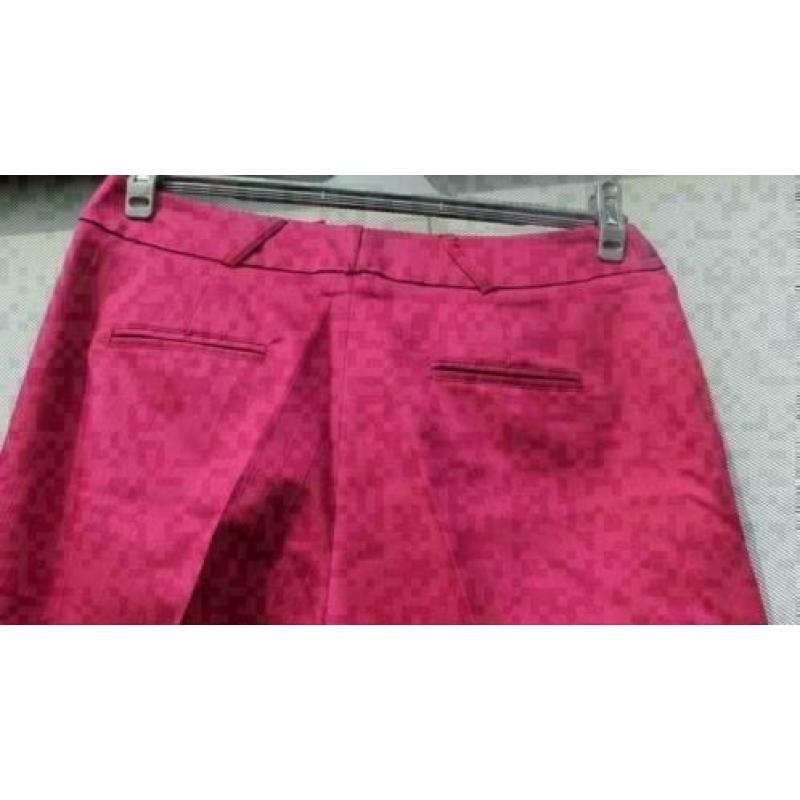 WE prachtige cerise stretch broek mt 42