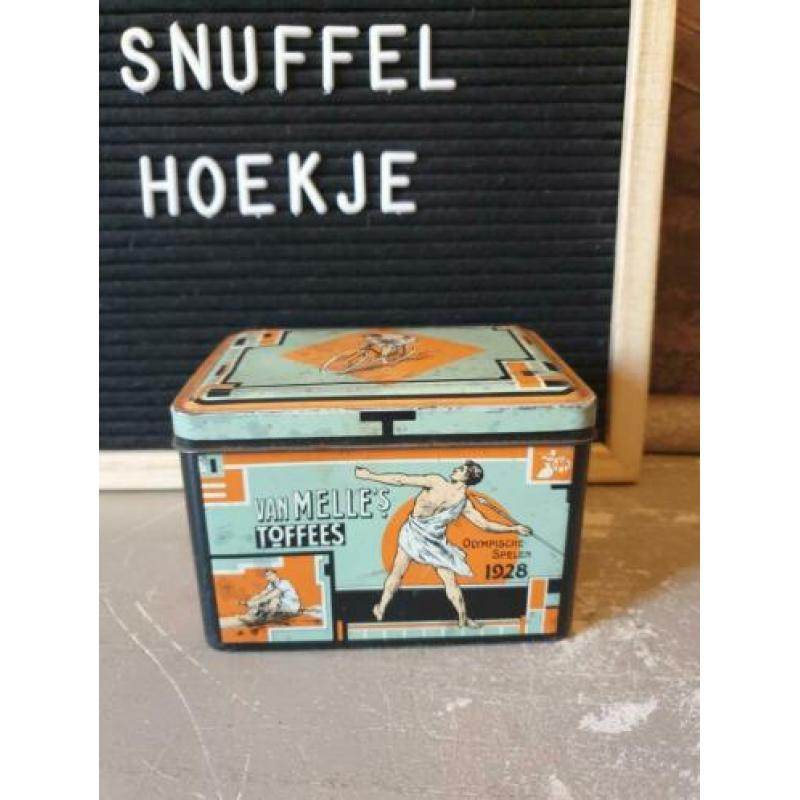 Oud van melle toffee blikje olympische spelen