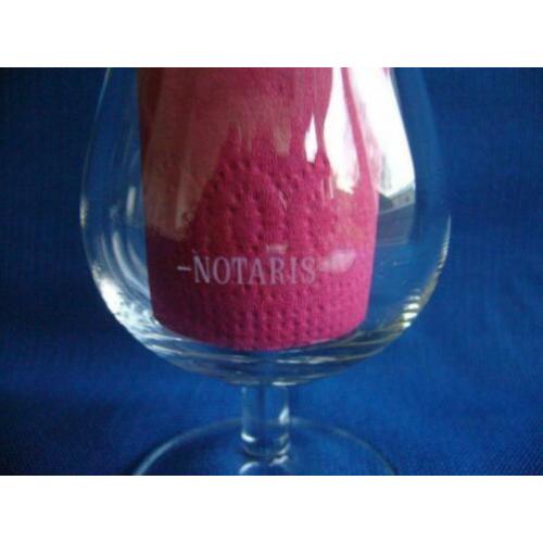 Notaris glas op voet (oud maar nooit gebruikt)