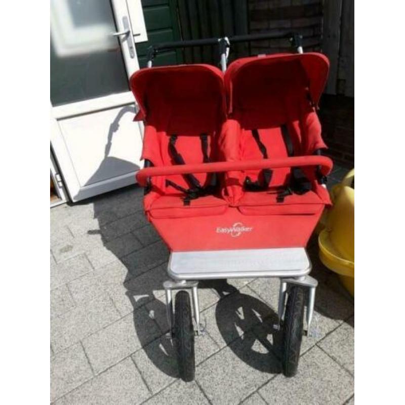 Easywalker duowagen tweelingwagen duo rood