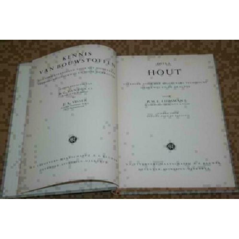 Hout - Leerboek voor de MTS en de praktijk - 1954 !!