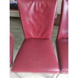 3 leren stoelen Bert Plantagie