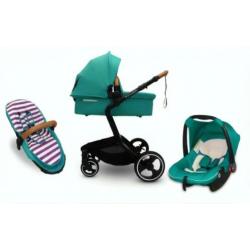 Mycosybaby kinderwagen 3-in-1 met reiswieg en autostoel navy