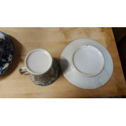 kop en schotels chinees blauw 6 stuks