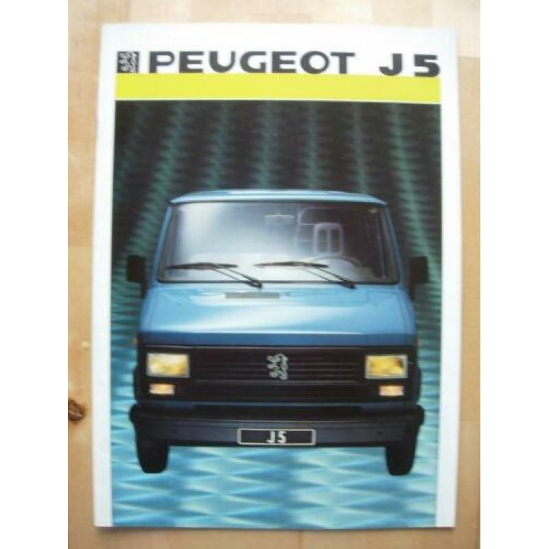 Peugeot J5 Bestel Brochure 1986 - Bestelwagen