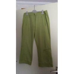 Cecil limegroen 7/8 broek 33 jeansmt = 42 damesmt