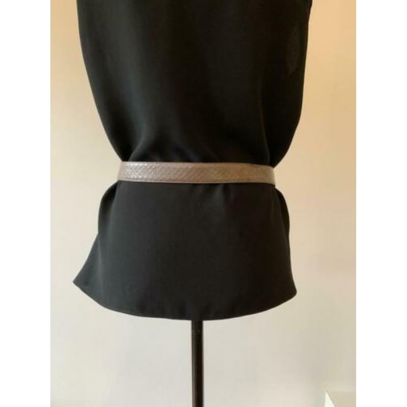 Bruine leren vintage Escada riem met goudkleurige gesp