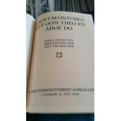 Oud boek avonturen met oom theo aboe do c.joh kievit 1926