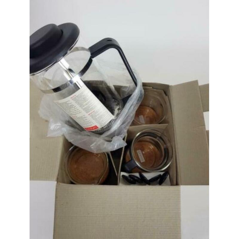 Vintage bodum bistro set C. Jorgensen zwart French Press '70