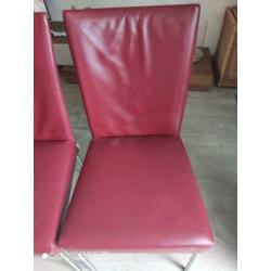 3 leren stoelen Bert Plantagie