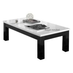 Salontafel Forever hoogglans zwart wit.MDF Blok poten SALE!
