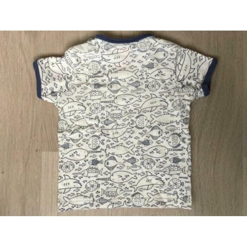 wit t-shirt korte mouw Hema maat 74
