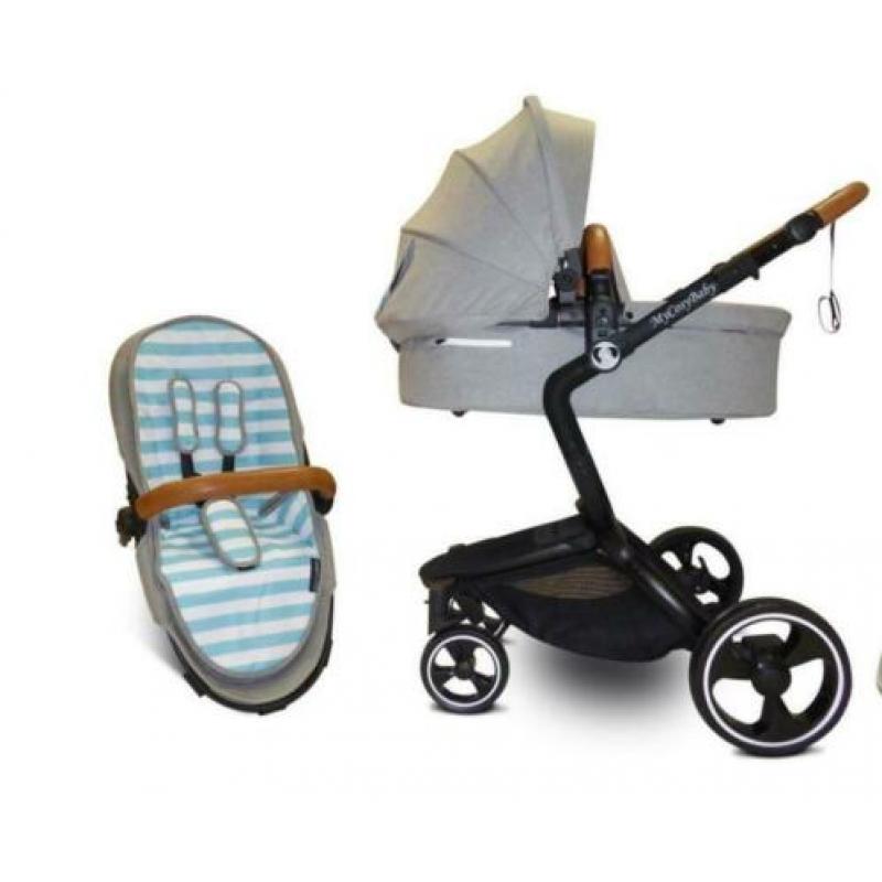 Mycosybaby kinderwagen 3-in-1 met reiswieg en autostoel navy