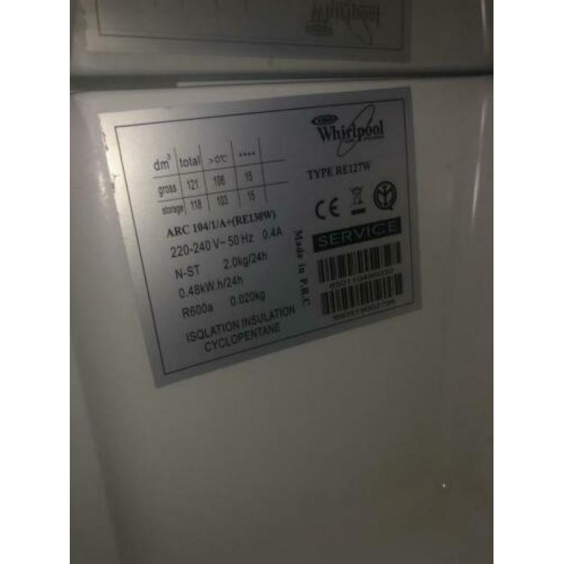 Whirlpool koelkast tafelmodel RE129W