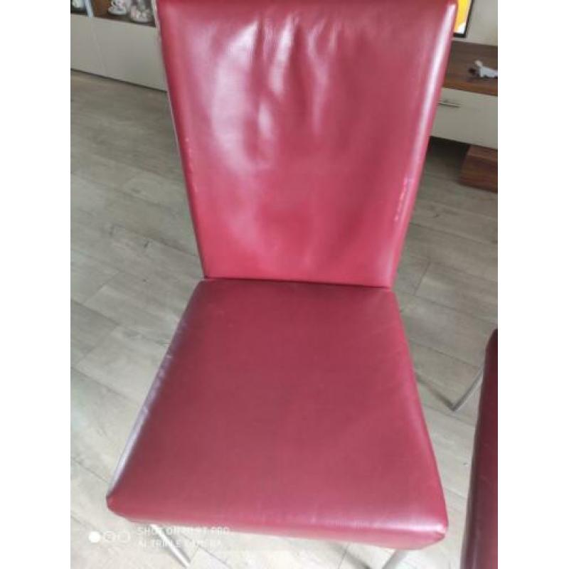 3 leren stoelen Bert Plantagie