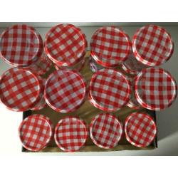 glazen potjes met deksel