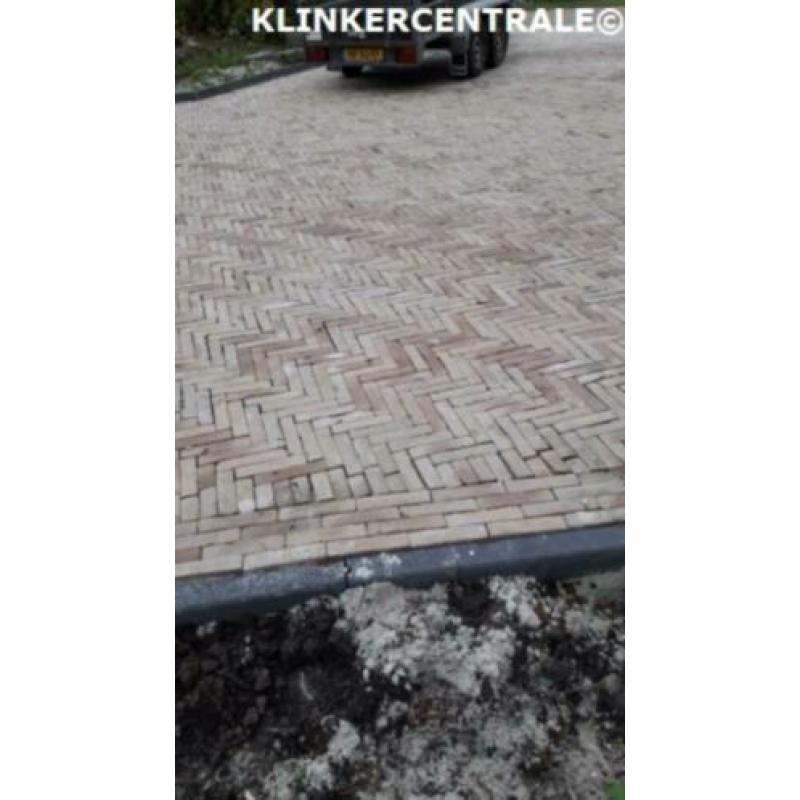 Restpartij 32m2 geel brons gebakken klinkers waalformaat str