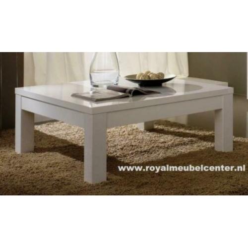 Salontafel Forever hoogglans zwart wit.MDF Blok poten SALE!