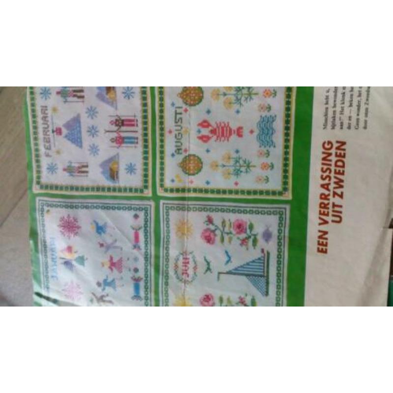 borduurpatronen Vintage Zweeds borduren 12 maanden
