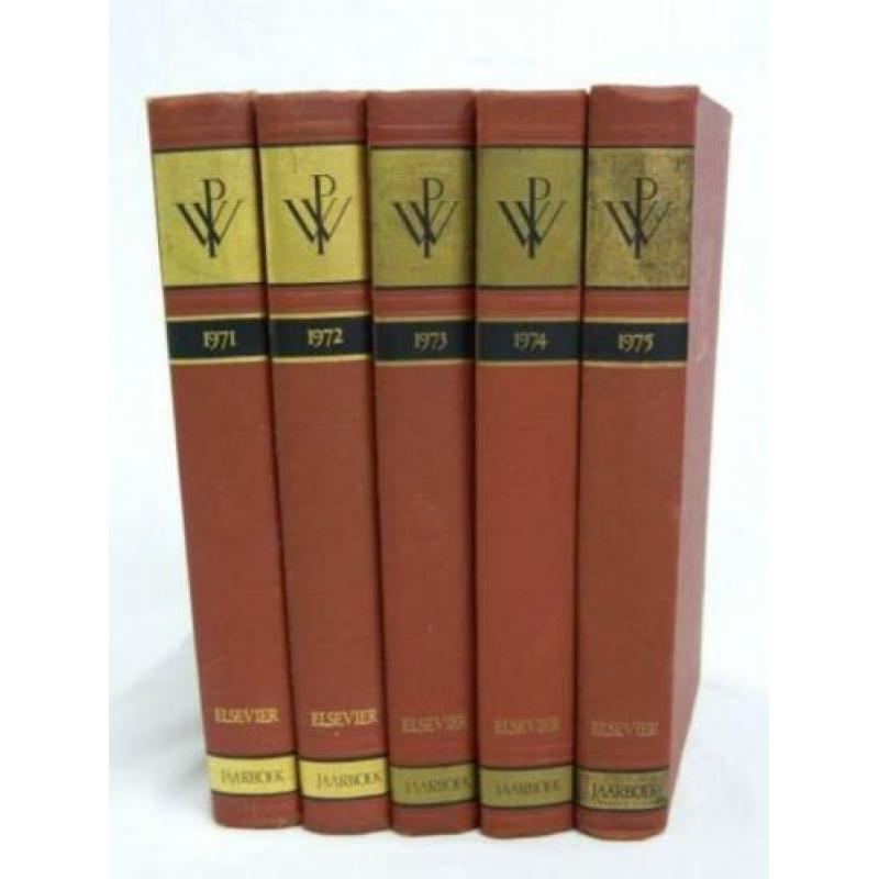 7x jaarboek Winkler Prins 1969 t/m 1975