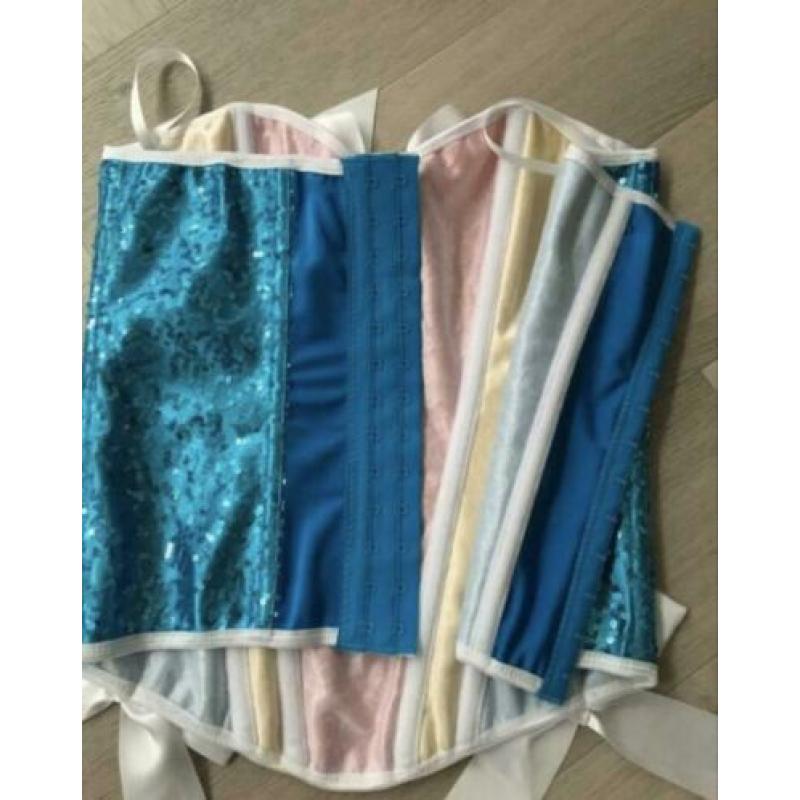 Corset torselet Carnaval regenboog xs-s