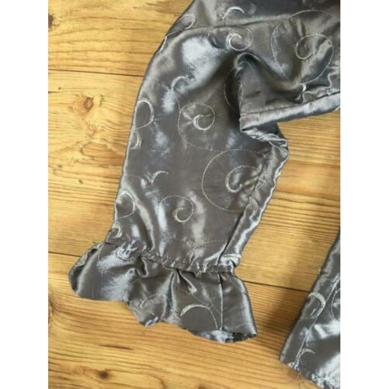 Blouse met leuke details grijs ophilia maat 48