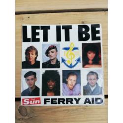 Retro vintage singeltje,Let it be, Ferry aid!