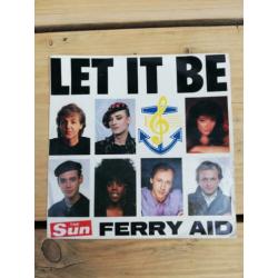 Retro vintage singeltje,Let it be, Ferry aid!