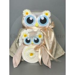 Gratis verzending Luiertaart Uil Luieruil Set Taupe