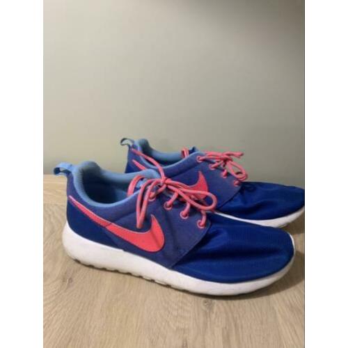 Nike Roshe Run blauw roze maat 38,5 als nieuw