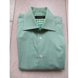 Alveare overhemd, slim fit , mouw lengte 7 ; maat 38 , groen