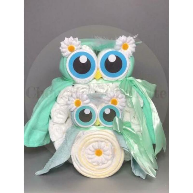 Gratis verzending Luiertaart Uil Luieruil Set Taupe