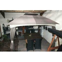 Partytent / Paviljoen 300x300x270 met 4 gordijnen - actie!