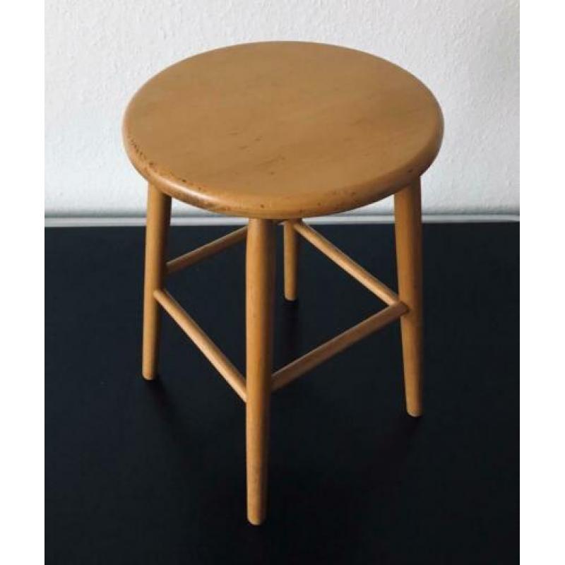 Kruk hout vintage retro design
