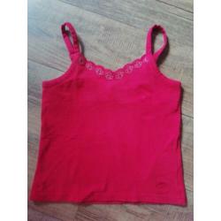 Rood topje Tommy Hilfiger hilfinger maat 122 / 128