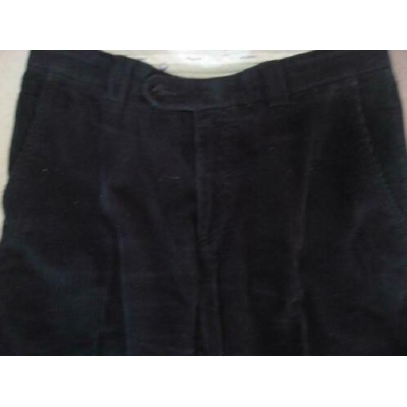 zwarte stretch brede rib heren pantalon, mt 27